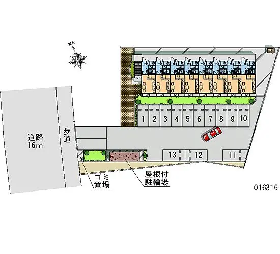 ★手数料０円★高萩市本町　月極駐車場（LP）